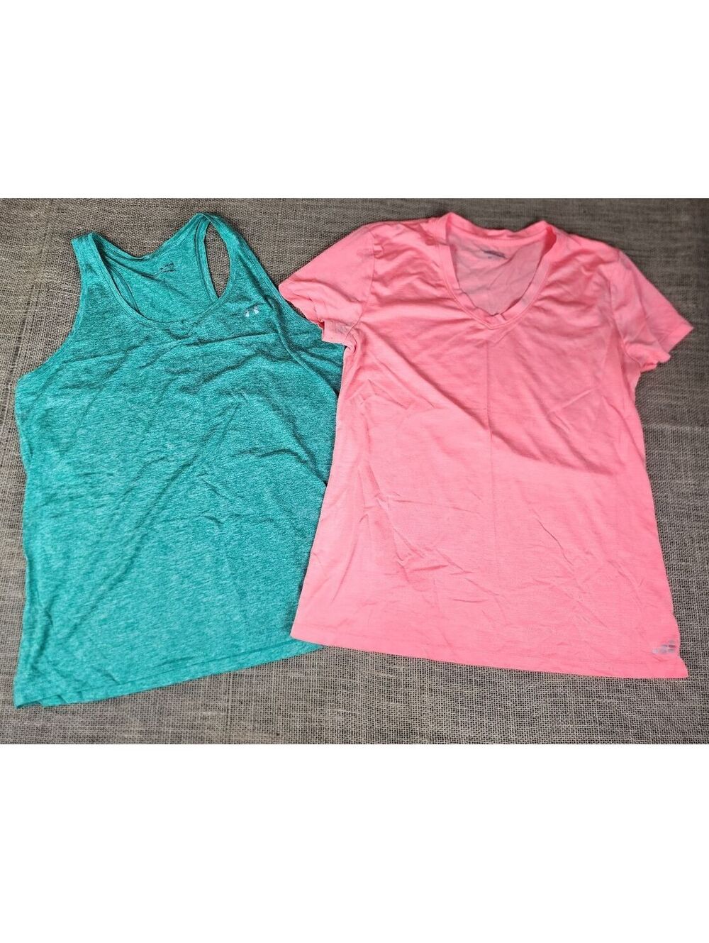 BCG Women's Athletic Tank Top and Underarmour V-Neck T-Shirt Set of 2 Size XL